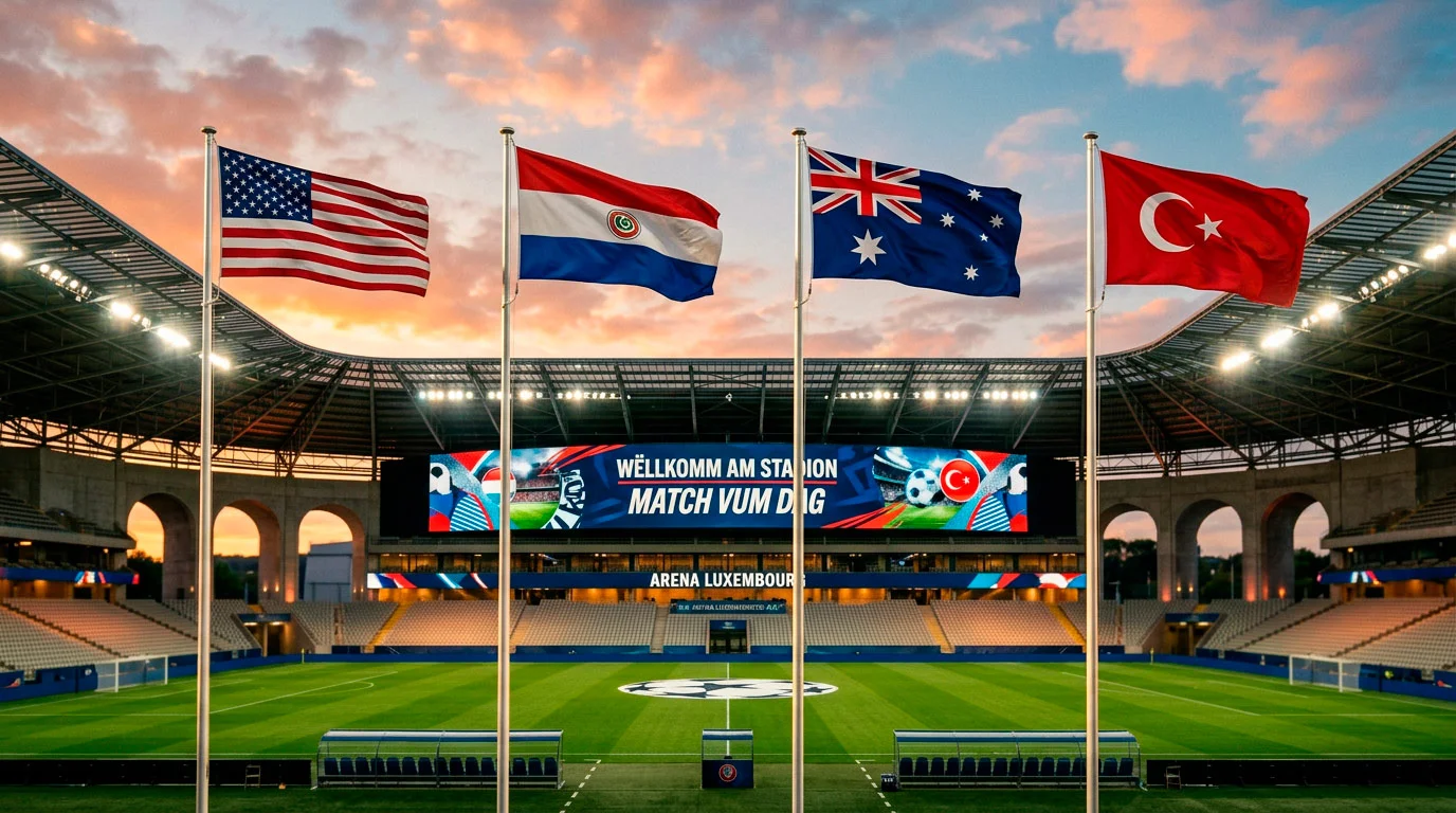 WM 2026 Grupp D mat USA, Paraguay, Australien an Tierkei