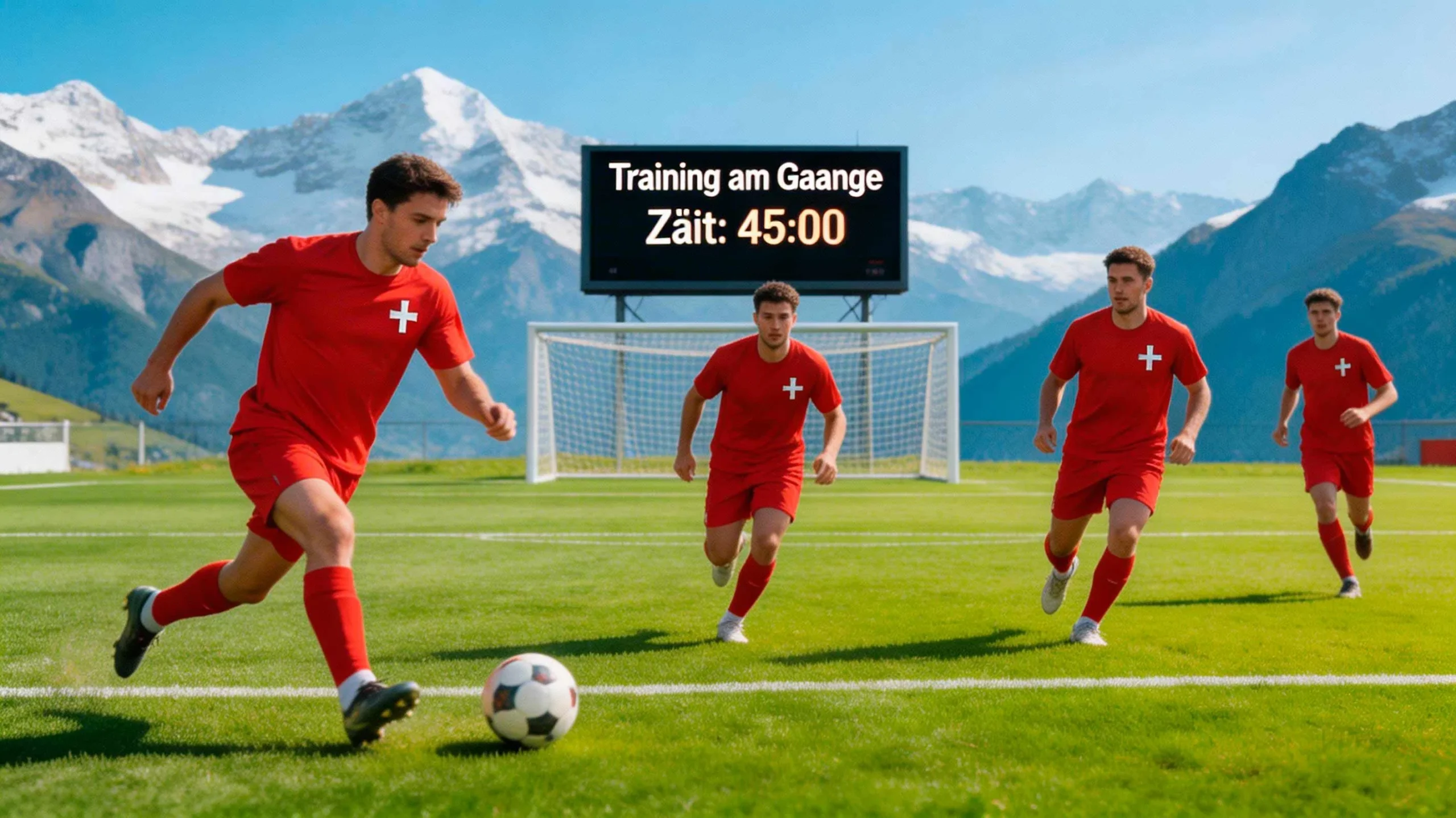 Schwäizer Nationalekipp bei der WM 2026 Virbereedung